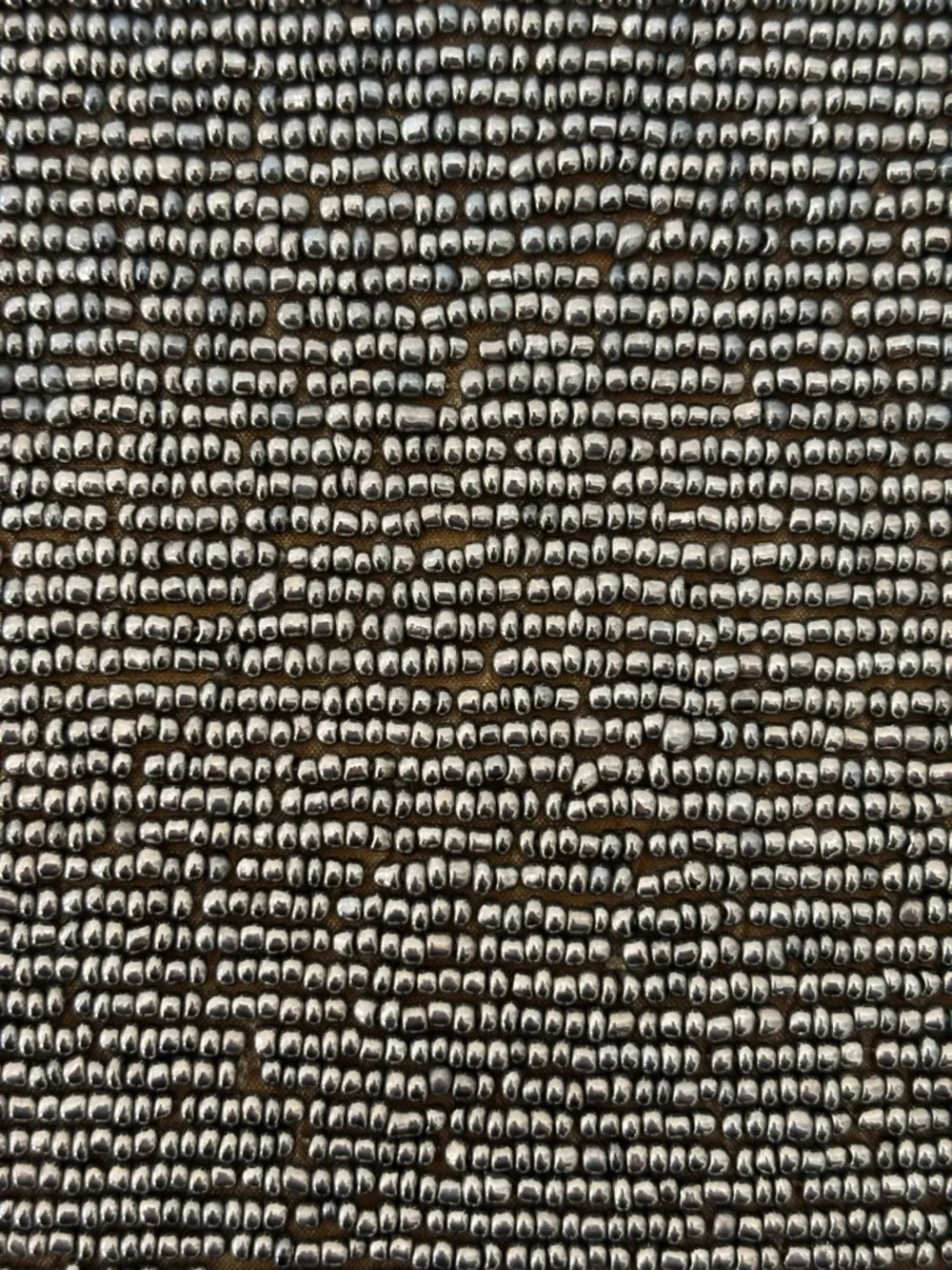 Pinkhouse Beaded Clutch Wristlet NWT Bronze & White Mother of Pearl Zip Closure